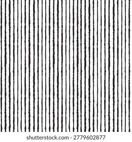 A minimalist black and white background featuring hand-drawn vertical lines with a subtle organic texture. Perfect for textile prints, wrapping paper, and modern minimalist web design.