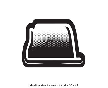 Icono de Vector de maletín blanco y negro minimalista
