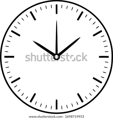 Minimalist Black and White Clock Icon: Timeless Design for Business and Marketing