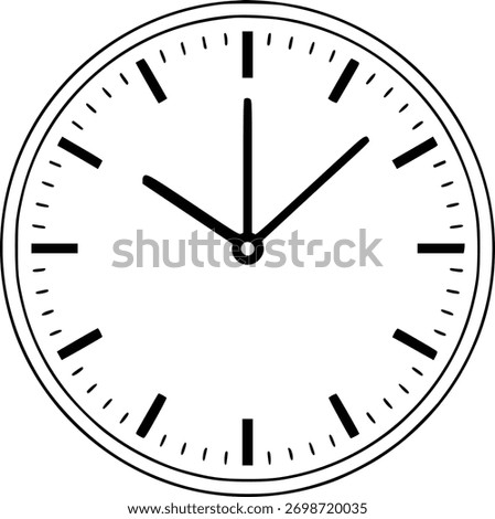 Minimalist Black and White Clock Icon: Timeless Design for Business and Marketing
