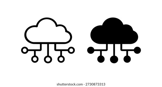 Los iconos minimalistas de la red en blanco y negro se combinan para el diseño tecnológico.