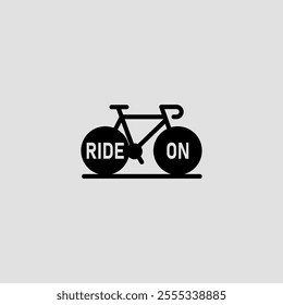 Minimalist Black and White Cycling Logo Design.