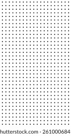 Minimalist Black and White Dot Pattern Background. Concept of Geometric Design, Halftone Texture, Modern Art, Abstract Pattern, Simple Dot Motif for Stylish Graphic Design. Vertical shot