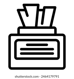 Minimalist black and white french fry icon illustration perfect for fast food restaurant menu or trendy foodie theme