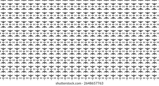 Minimalistisches geometrisches Schwarzweiß-Muster mit abstrakten Formen und Punkten. Ideal für moderne Hintergründe, Modetextilien und dekorative Designs.
