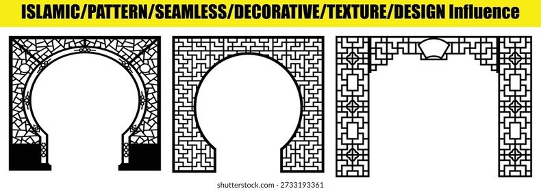 Minimalist black and white geometric window design, intricate patterns, sharp lines, high contrast.