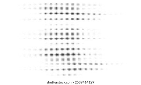 Minimalist Black and White Halftone Pattern, Dynamic 3D Wave Effect Ideal for Marketing