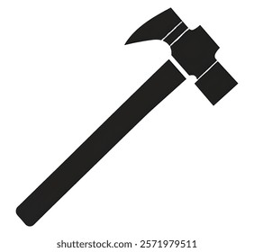 Minimalist Black and White Hammer Icon