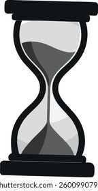 Minimalist Black and White Hourglass Icon