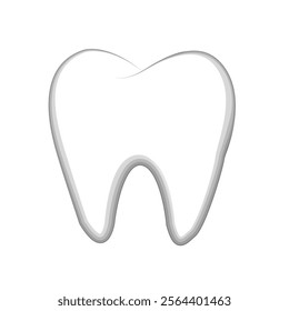 A minimalist black and white line art illustration of a denture, showcasing human 3d tooth and enamel. Clean, flat teeth design dental care concepts, ideal for logo, icons, poster and orthodontic