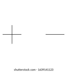 Minimalist black and white math symbols. monochrome linear vector design of Mathematic's equation icons. Isolated logo on white background.