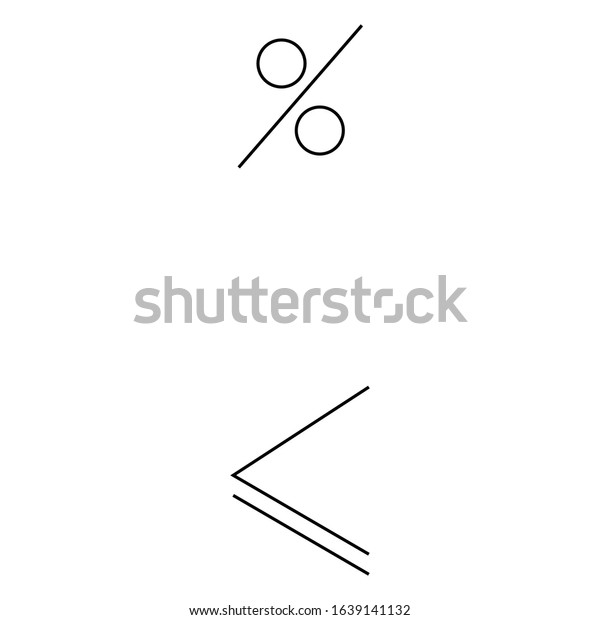 Minimalist black and white math symbols.\
monochrome linear vector design of Mathematic\'s equation icons.\
Isolated logo on white\
background.