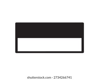 Minimalist black and white rectangle with bold contrast