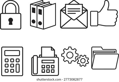 Minimalist black and white representing technology, communication, and productivity concepts