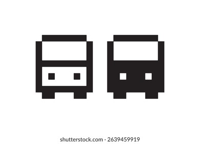 Minimalist black and white train icons with simple design.