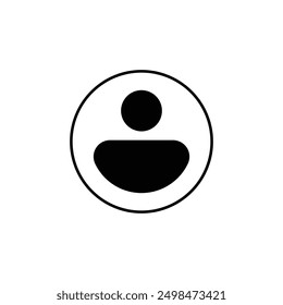 Minimalist Black and White User Icon - Simple Human Silhouette in Circle, Perfect for Profile, Account, and People Symbols - Versatile Vector Graphic	