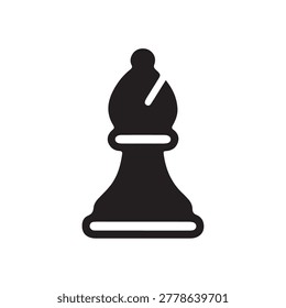 Minimalist black and white vector illustration of a chess queen piece on a plain background.
