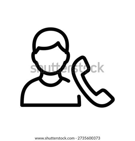 Minimalist black and white vector illustration of a businessperson holding a phone, ideal for corporate communication, customer service, and professional use.