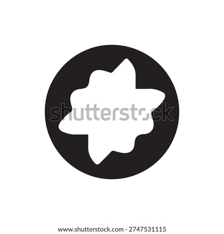 A minimalist black and white vector illustration of the iconic Montblanc logo, featuring the six-pointed rounded star symbolizing the Mont Blanc snowcap.
