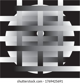 Representación de vector blanco y negro minimalista de un túnel cerrado 
