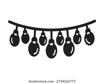 Minimalist black wind chime vector illustration