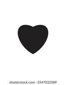 Una silueta minimalista de corazón en blanco y negro, que representa el amor, el afecto o las relaciones