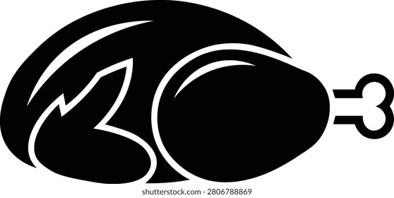 Minimalist black-and-white stylized egg and number three monochrome