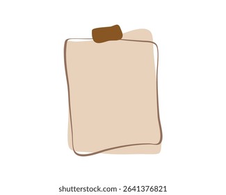 Minimalist Blank Card with Frame and Tape for Message Board
