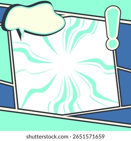Minimalist Blank Comic Frame with Speech Bubble – Single Panel  Layout for Digital Media, Posters, or Educational Use
