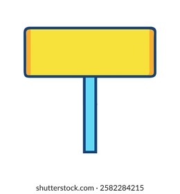 Minimalist blank road sign for navigation and travel guidance