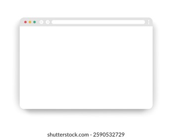 Minimalist Blank Web Browser Interface Vector Set
