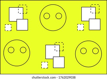 eine minimalistische Mischung aus kreisförmigem und quadratischem Design