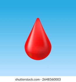 Icono de Vector de gota de sangre minimalista