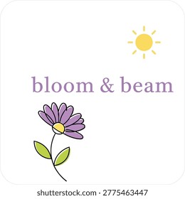 Minimalist Bloom Beam Vector Illustration 
