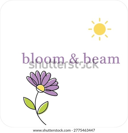 Minimalist Bloom Beam Vector Illustration 