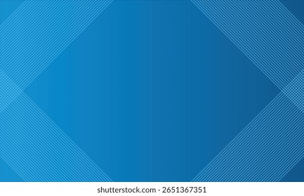 Minimalist blue abstract background with diagonal stripe accents forming a centered diamond frame. Ideal for modern digital design, tech presentations, and clean graphic templates.