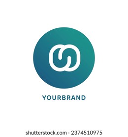 minimalist blue abstract geometric shape vector company icon logo design concept