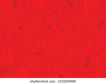 Minimalist blue background with abstract and irregular sharp lines pattern