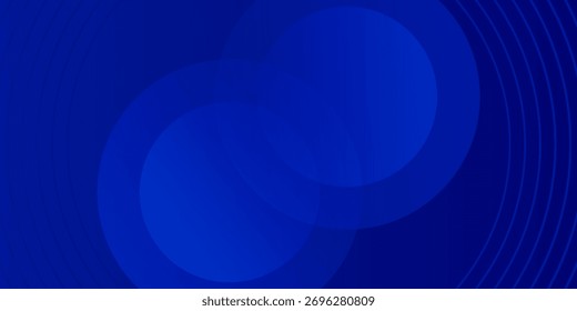 Círculo azul minimalista sobre fondo azul oscuro. Moderna textura de círculo azul. Líneas geométricas futuristas.