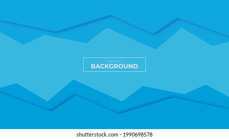 Minimalist Blue Geometric Background Smooth, Clean Concept with Papercut Style For Element, Wallpaper, Banner, Presentation, Web, Page Layout, and etc. eps 10 Editable. vector Illustration