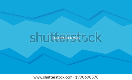 Minimalist Blue Geometric Background Smooth, Clean Concept with Papercut Style For Element, Wallpaper, Banner, Presentation, Web, Page Layout, and etc. eps 10 Editable. vector Illustration