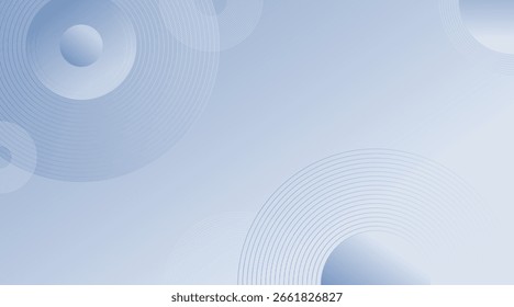 Fondo moderno degradado azul minimalista con Elementos circulares. Tecnología digital abstracta moderna