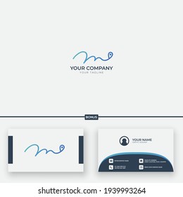 logotipo de localización azul minimalista y mapas de pin