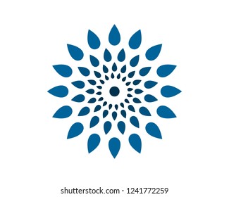 minimalist blue ornamental pattern design 