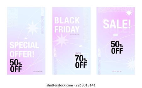 Fondo moderno de degradado rosa azul minimalista para anuncios publicitarios. plantilla de holograma para medios sociales, afiche y aplicación móvil.