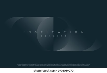Minimalist blue premium abstract background with luxury geometric elements. Exclusive wallpaper design for poster, brochure, presentation, website etc. - Vector EPS