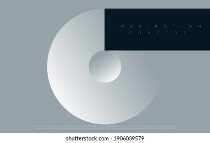 Minimalist blue premium abstract background with luxury geometric elements. Exclusive wallpaper design for poster, brochure, presentation, website etc. - Vector EPS