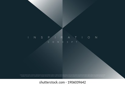 Minimalist blue premium abstract background with luxury geometric elements. Exclusive wallpaper design for poster, brochure, presentation, website etc. - Vector EPS