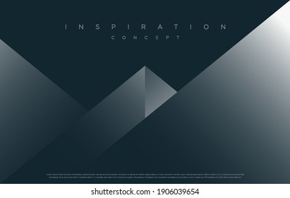 Minimalist blue premium abstract background with luxury geometric elements. Exclusive wallpaper design for poster, brochure, presentation, website etc. - Vector EPS