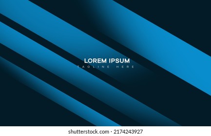 Minimalist blue premium abstract background with luxury geometric dark shapes. Exclusive wallpaper designs for posters, brochures, presentations, websites etc